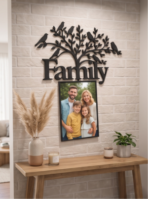 🌳 Black “Family” Tree Wall Photo Frame 🖤- Perfect for your home and Memories 🖼️